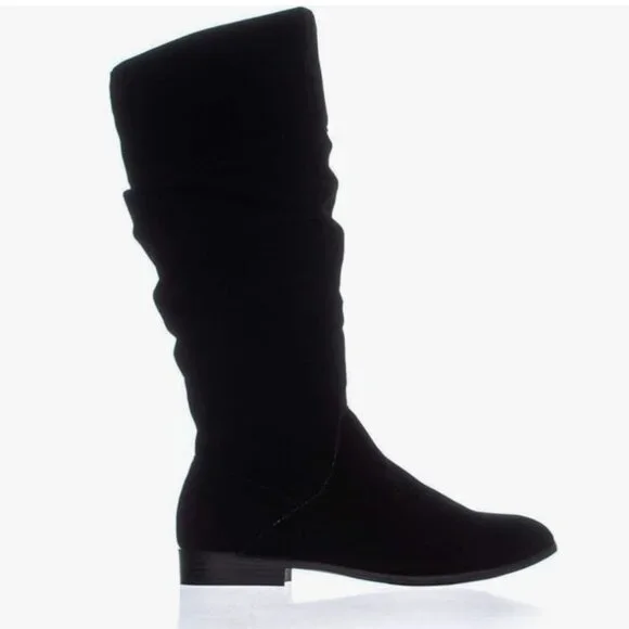 Style & Co Kelimae Black Suede Scrunch Boots Wide Calf - Picture 5 of 8